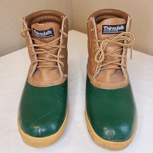 Vintage- Lands’ End- Green Thinsulate Women’s Duck Boots, Size 8